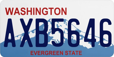 WA license plate AXB5646