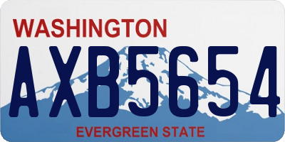 WA license plate AXB5654