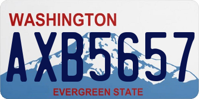WA license plate AXB5657