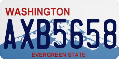 WA license plate AXB5658
