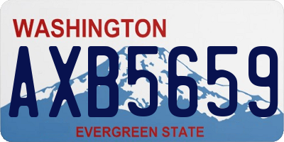 WA license plate AXB5659