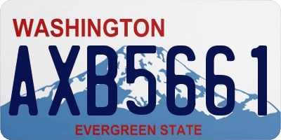 WA license plate AXB5661