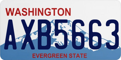 WA license plate AXB5663