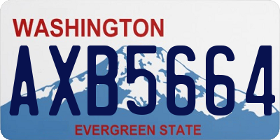 WA license plate AXB5664