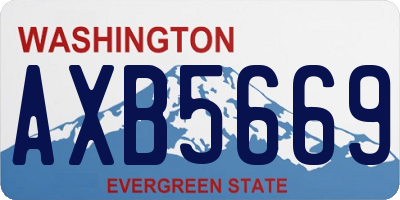 WA license plate AXB5669