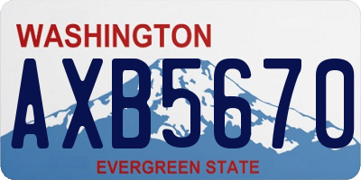 WA license plate AXB5670