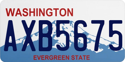 WA license plate AXB5675