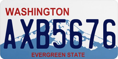 WA license plate AXB5676