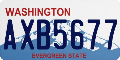 WA license plate AXB5677