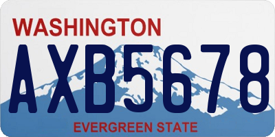 WA license plate AXB5678