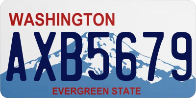 WA license plate AXB5679