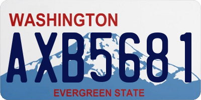 WA license plate AXB5681