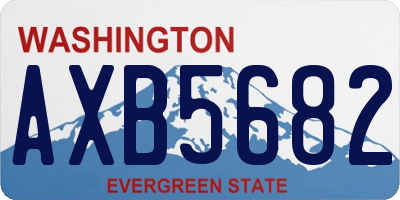 WA license plate AXB5682