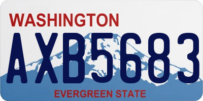 WA license plate AXB5683