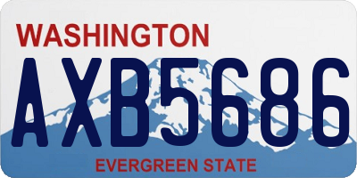 WA license plate AXB5686
