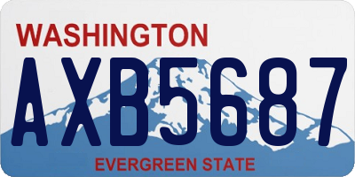 WA license plate AXB5687