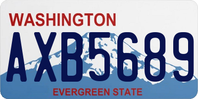 WA license plate AXB5689