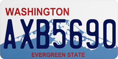 WA license plate AXB5690