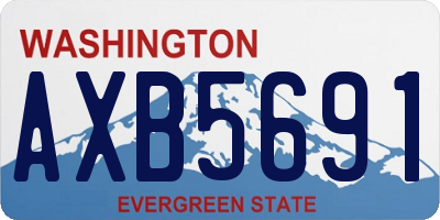 WA license plate AXB5691
