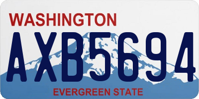 WA license plate AXB5694