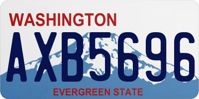 WA license plate AXB5696