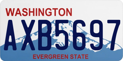WA license plate AXB5697