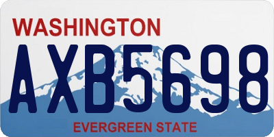 WA license plate AXB5698
