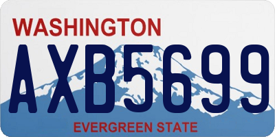 WA license plate AXB5699