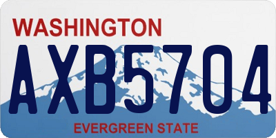 WA license plate AXB5704
