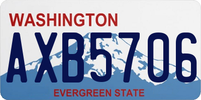 WA license plate AXB5706