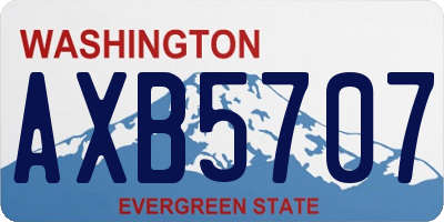 WA license plate AXB5707