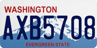 WA license plate AXB5708