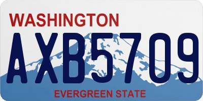 WA license plate AXB5709