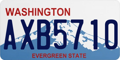 WA license plate AXB5710