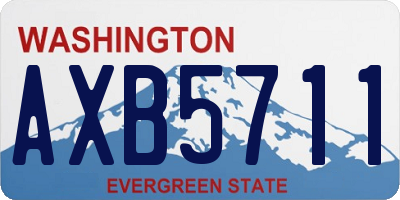 WA license plate AXB5711