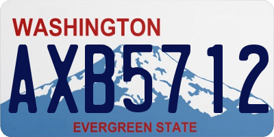 WA license plate AXB5712