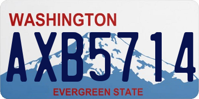 WA license plate AXB5714