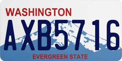 WA license plate AXB5716