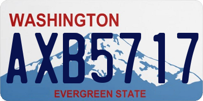 WA license plate AXB5717