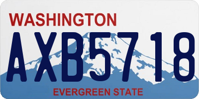 WA license plate AXB5718