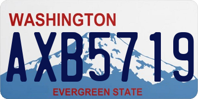 WA license plate AXB5719