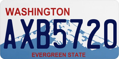WA license plate AXB5720