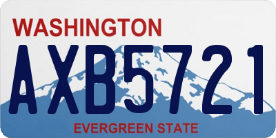 WA license plate AXB5721