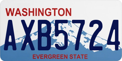 WA license plate AXB5724