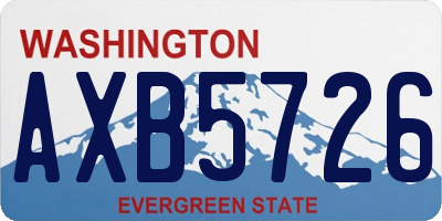 WA license plate AXB5726