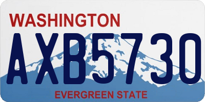 WA license plate AXB5730