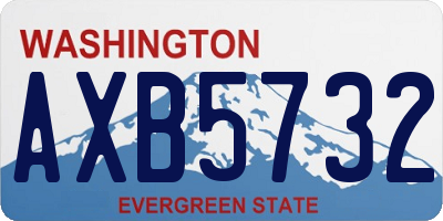 WA license plate AXB5732