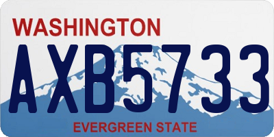 WA license plate AXB5733