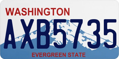 WA license plate AXB5735