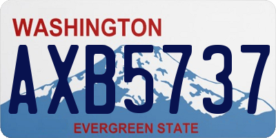 WA license plate AXB5737